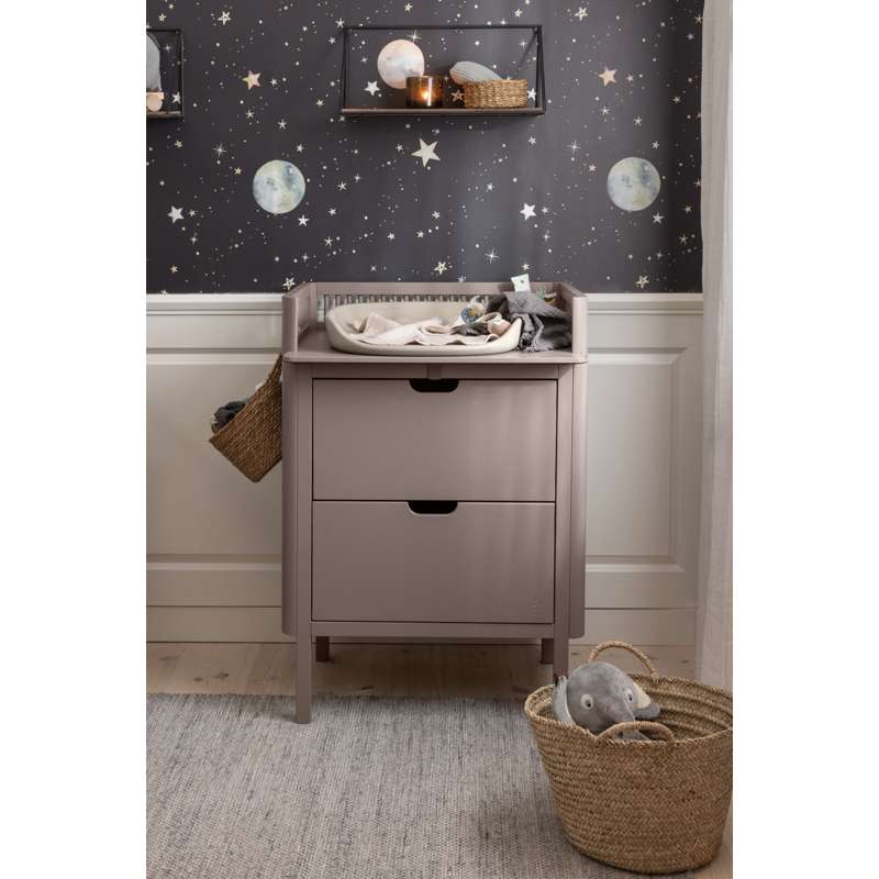Sebra Puslebordet m. Skuffer - Jetty Beige - Bundle 3