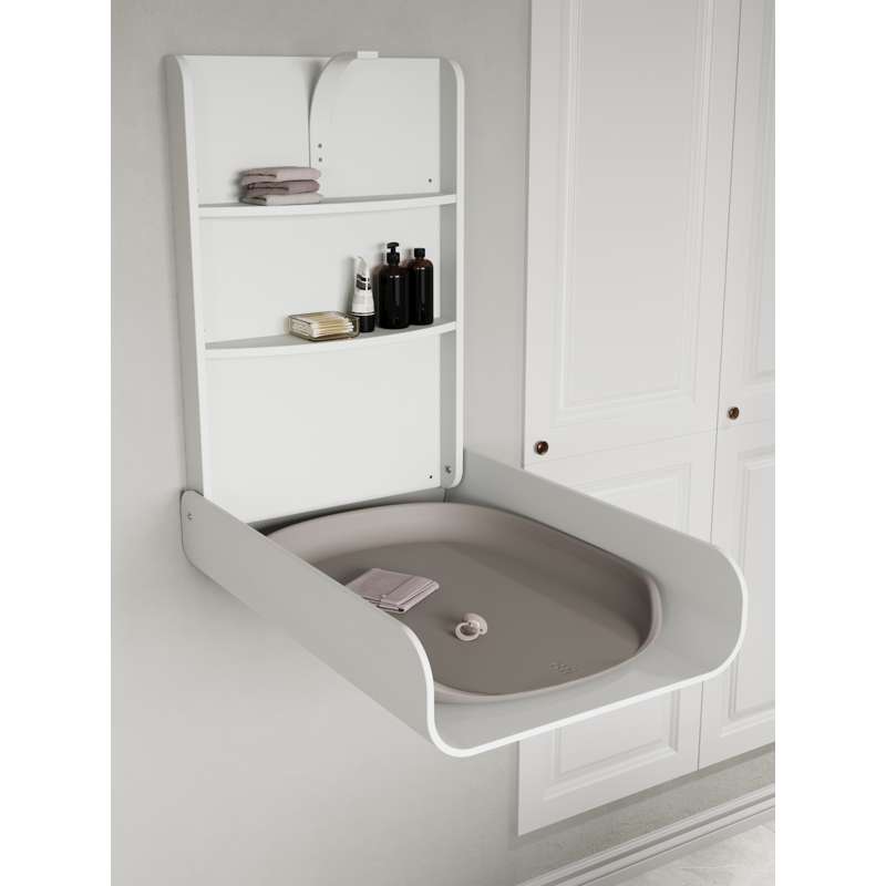 Sebra Væghængt Puslebord - Classic White