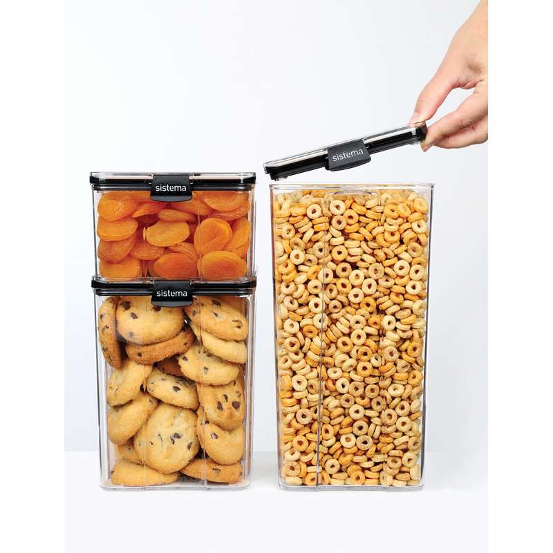 Sistema Madopbevaring - Tritan Ultra - Square - Large - 2.75L - Sort