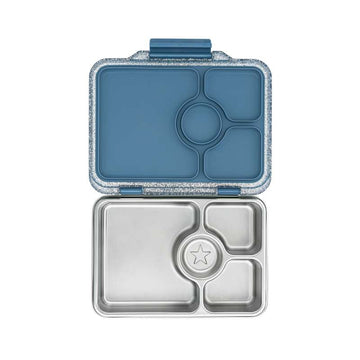 Yumbox Madkasse - Presto Stainless Steel - 4 rum - Paris Blue Glitter