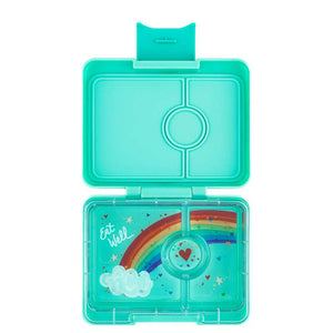 Yumbox Madkasse - Minisnack - 3 rum - Miami Aqua/Rainbow