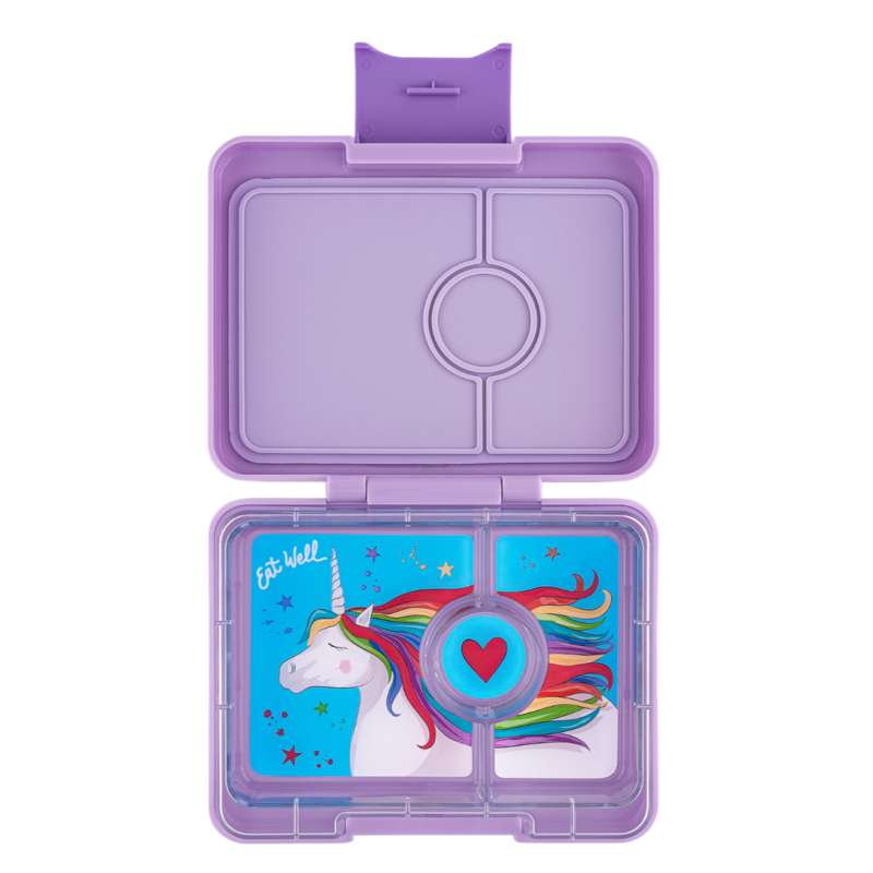 Yumbox Madkasse - Minisnack - 3 rum - Lavender Purple/Unicorn