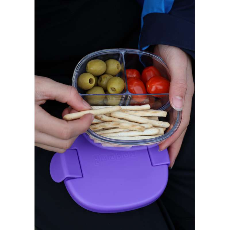 Yumbox Snackbowl - 3 rum - Raspberry Pink